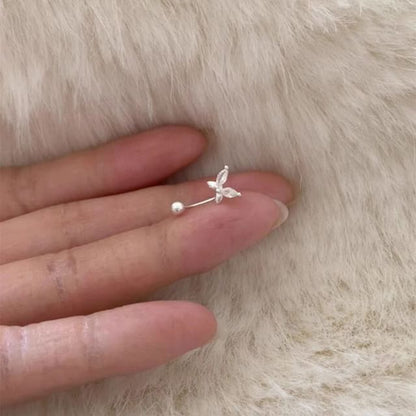 Butterfly Alloy Ear Jacket Rhinestone