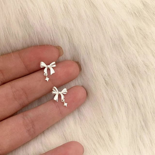Bow Drop Alloy Earring