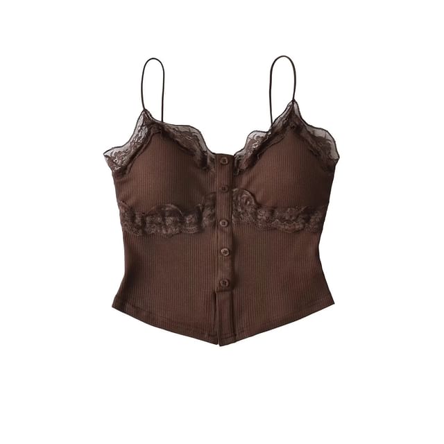 Lace-Trim Bra Top