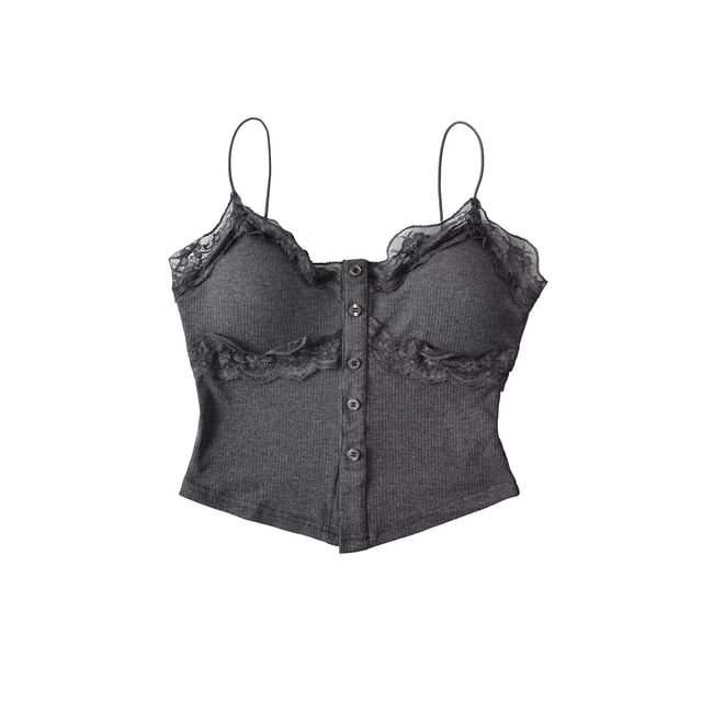 Lace-Trim Bra Top