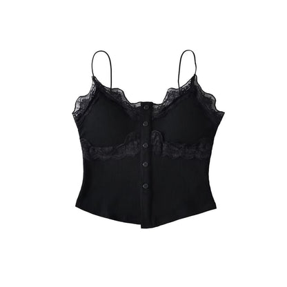 Lace-Trim Bra Top