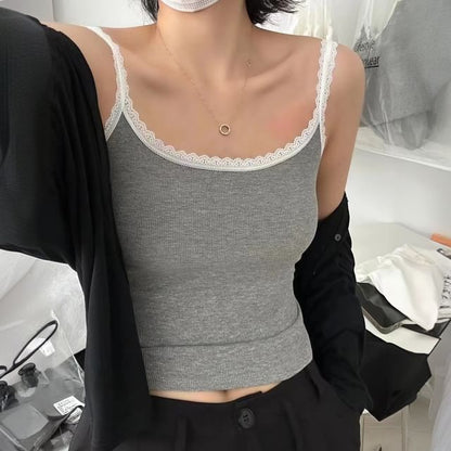 Padded Lace-Trim Cami