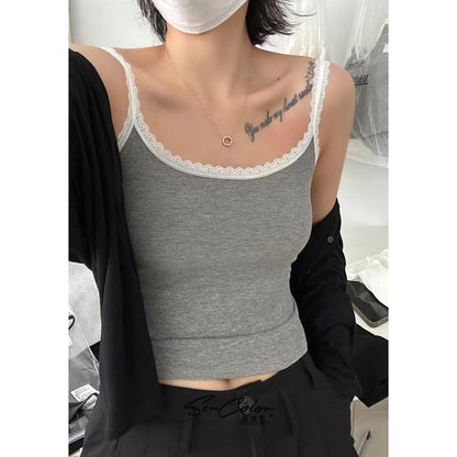 Padded Lace-Trim Cami