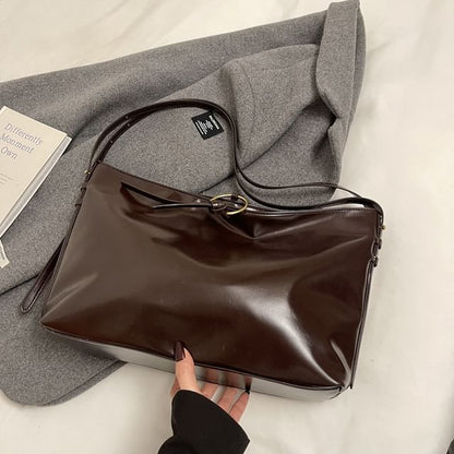 Faux Leather Shoulder Bag