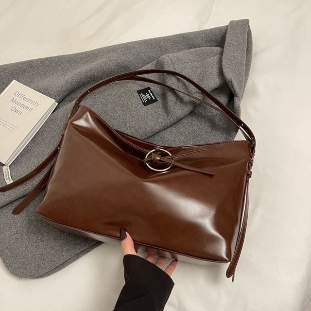 Faux Leather Shoulder Bag