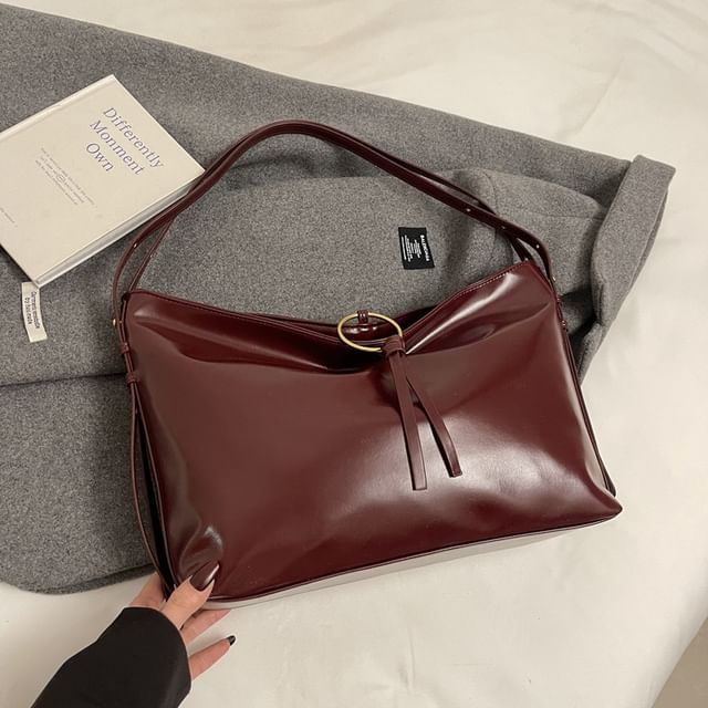 Faux Leather Shoulder Bag