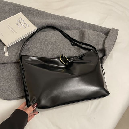 Faux Leather Shoulder Bag