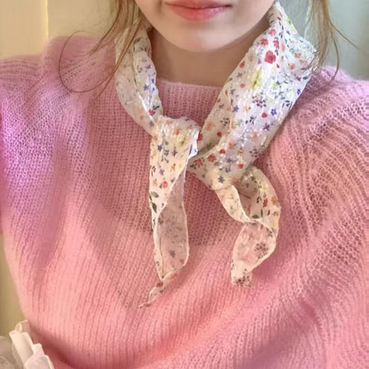 Floral Print Neckerchief