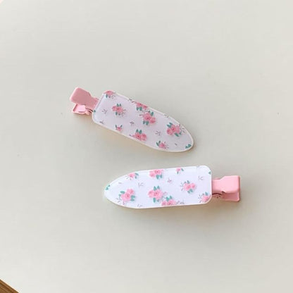 Patterned Hair Acrylic Clip Set of 2: