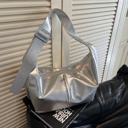 Panel Buckle Shoulder Bag