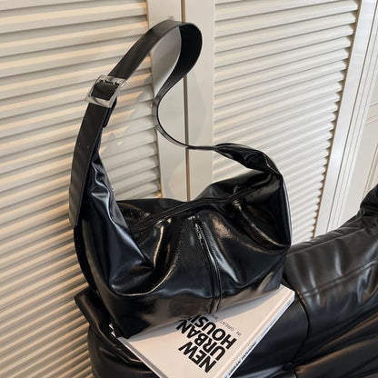 Panel Buckle Shoulder Bag