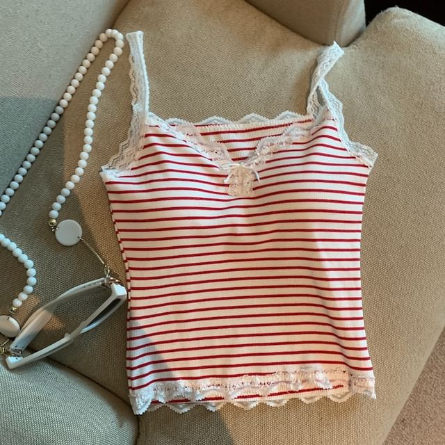 Lace Trimmed Camisole Top