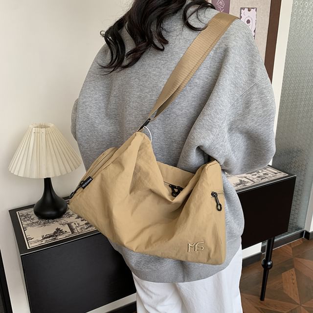 Plain Nylon Shoulder Bag