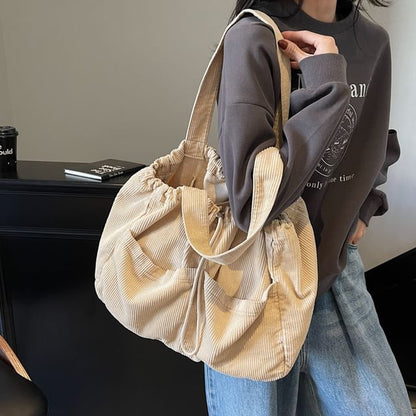 Bungee Cord Plain Shoulder Bag
