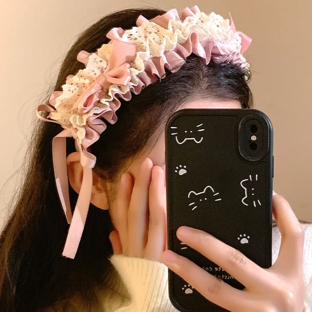 Bow Headband Ruffle