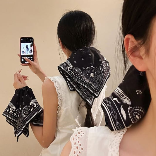 Print Scrunchie Paisley Square