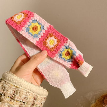 Crochet Patterned Wide Headband