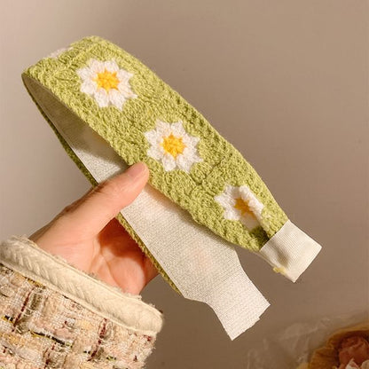 Crochet Patterned Wide Headband