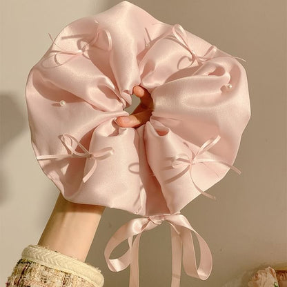 Satin Scrunchie Bow Plain