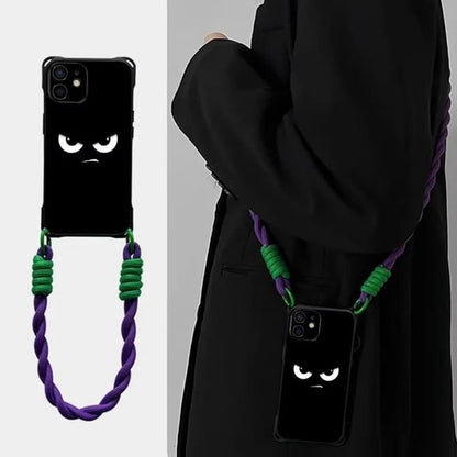 Case Lanyard Phone / Set Strap Eye Cartoon