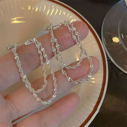 Layered Earring Helical Hoop Alloy