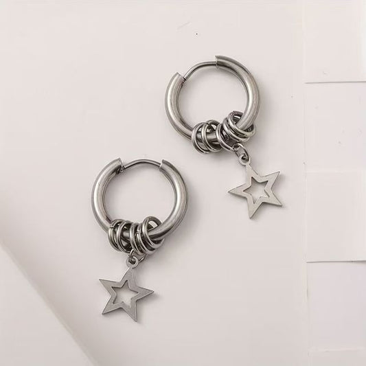 Drop Earring Star Alloy