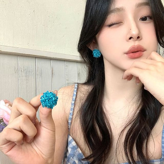 Rhinestone Alloy Stud Earring