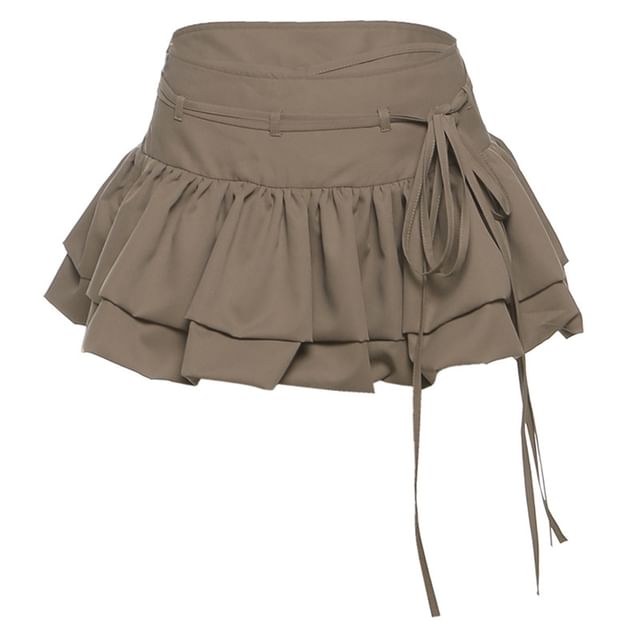 Thin-Strap Bodysuit with Low-Rise Pleated Mini Skirt