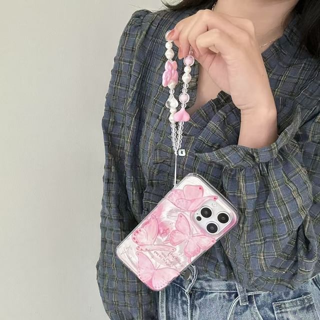 Phone Floral Set Strap Case /