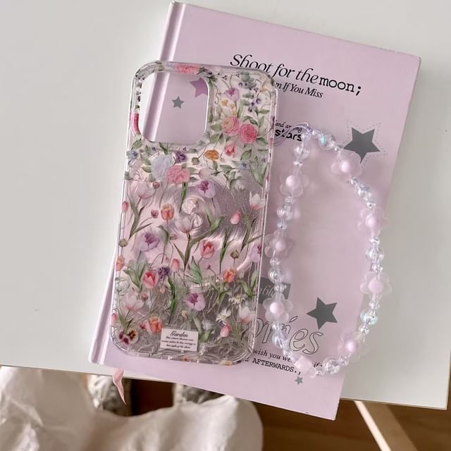 / Floral Strap Case Phone Set