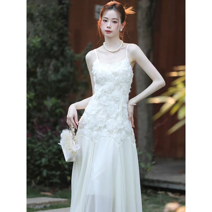 Lace Spaghetti Strap Maxi Dress Cardigan Set