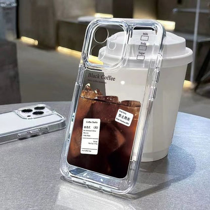Case Transparent Coffee Phone