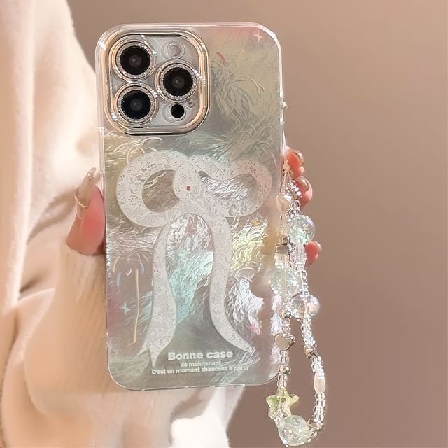 Set Phone / Bead Snake Strap Case Print
