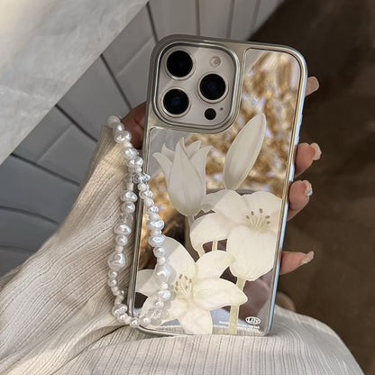 Case Set Floral Phone Print Strap /