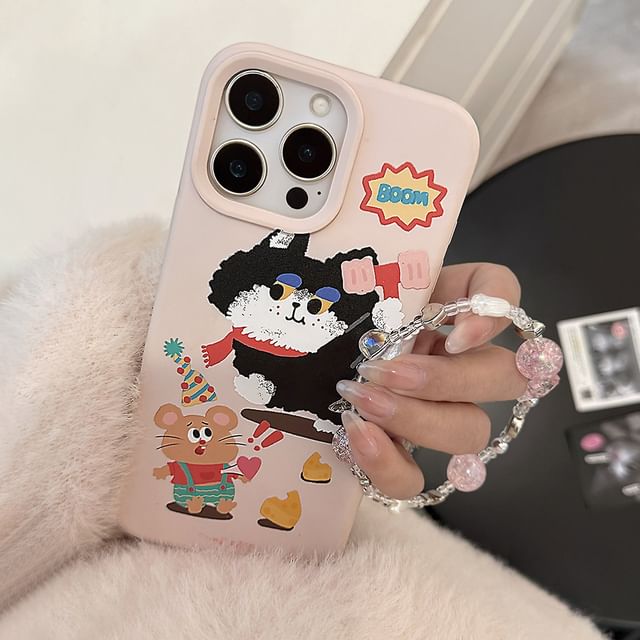 Set Phone Strap Cartoon Bead Case / Print