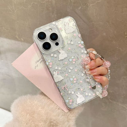 Bead Set Print Phone / Rabbit Case Strap