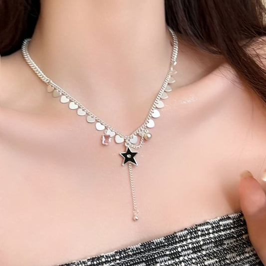 Pendant Necklace Star Lariat