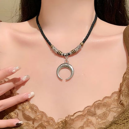 Necklace Pendant Moon Crescent
