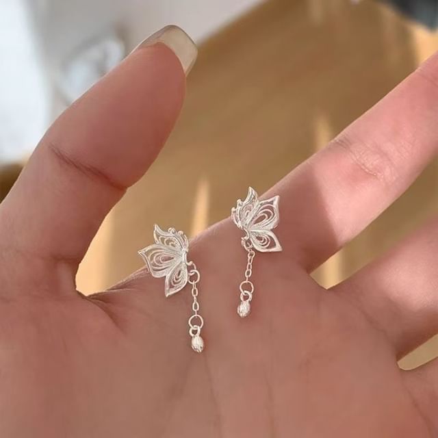 Alloy Earring Drop Butterfly
