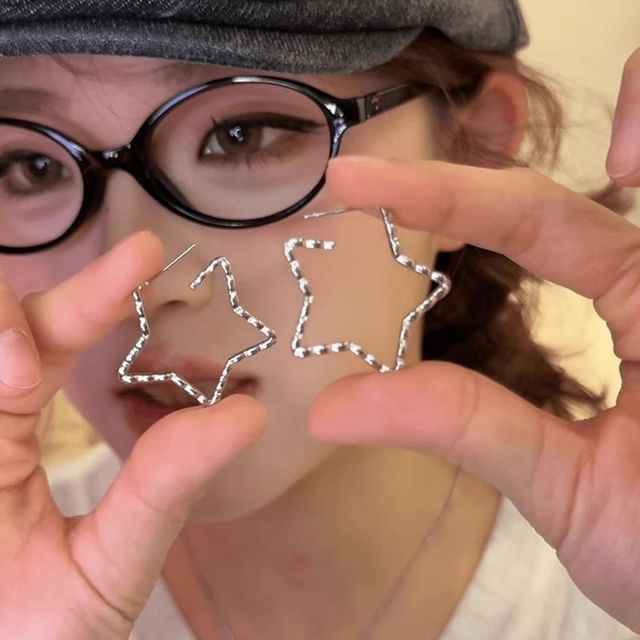 Hoop Earring Alloy Star