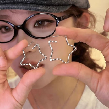 Hoop Earring Alloy Star