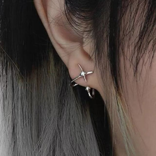 Earring Star Stud Alloy