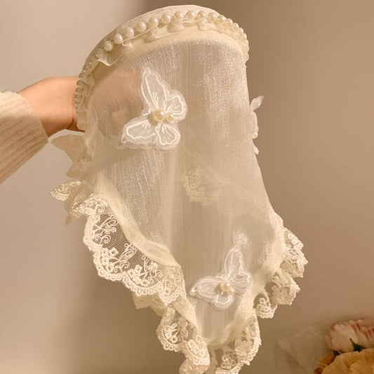 Trim Lace Headband Applique Butterfly