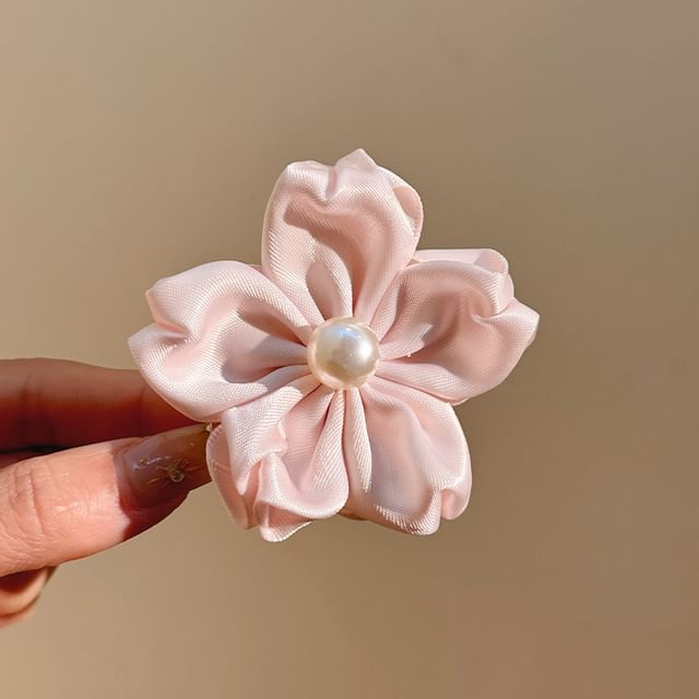 Clip Pearl Faux Flower Hair / Set