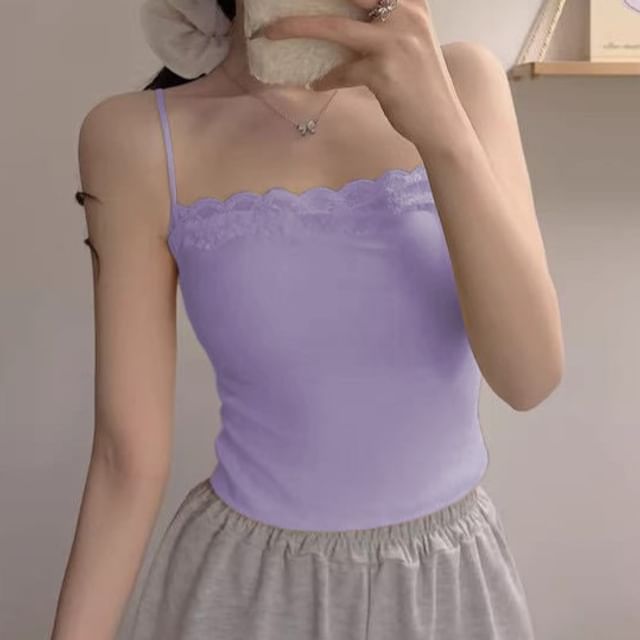 Lace Trim Camisole Top