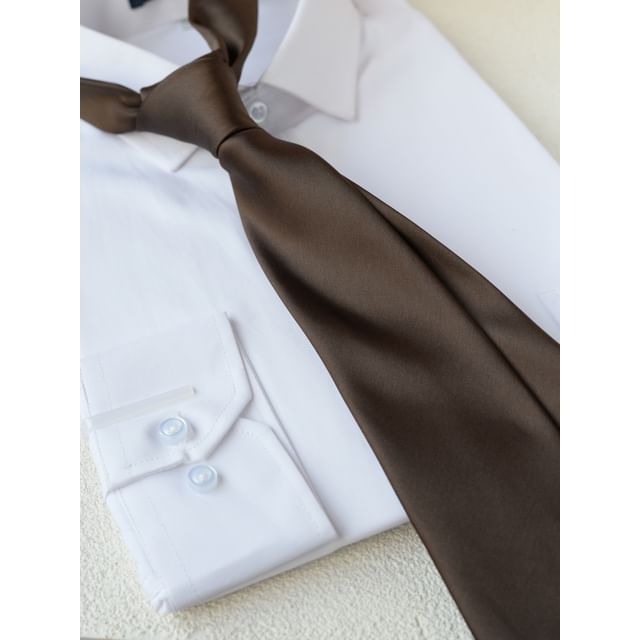 Plain Pretied Neck Tie
