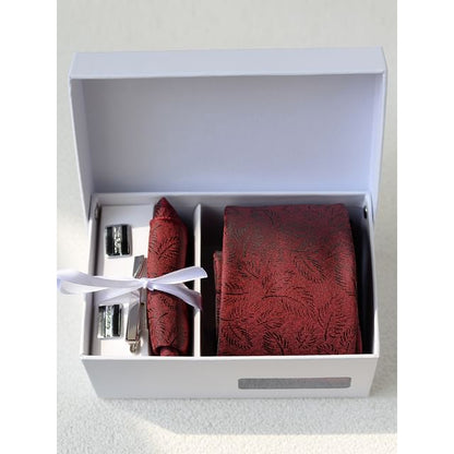Jacquard Neck Tie / Pocket Square / Tie Clip / Cufflinks / Set (Various Designs)