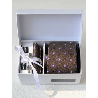 Jacquard Neck Tie / Pocket Square / Tie Clip / Cufflinks / Set (Various Designs)