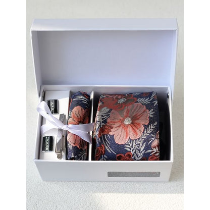 Jacquard Neck Tie / Pocket Square / Tie Clip / Cufflinks / Set (Various Designs)