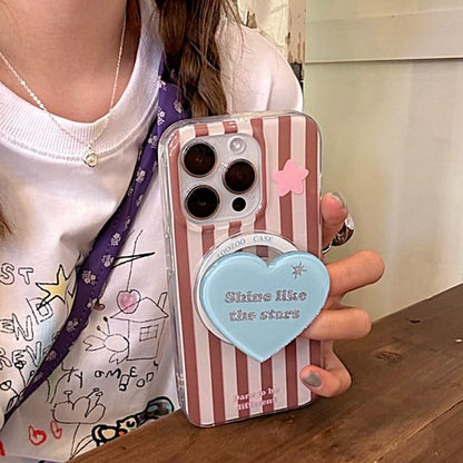 Star MagSafe) Phone Magnetic with Striped Case (Compatible